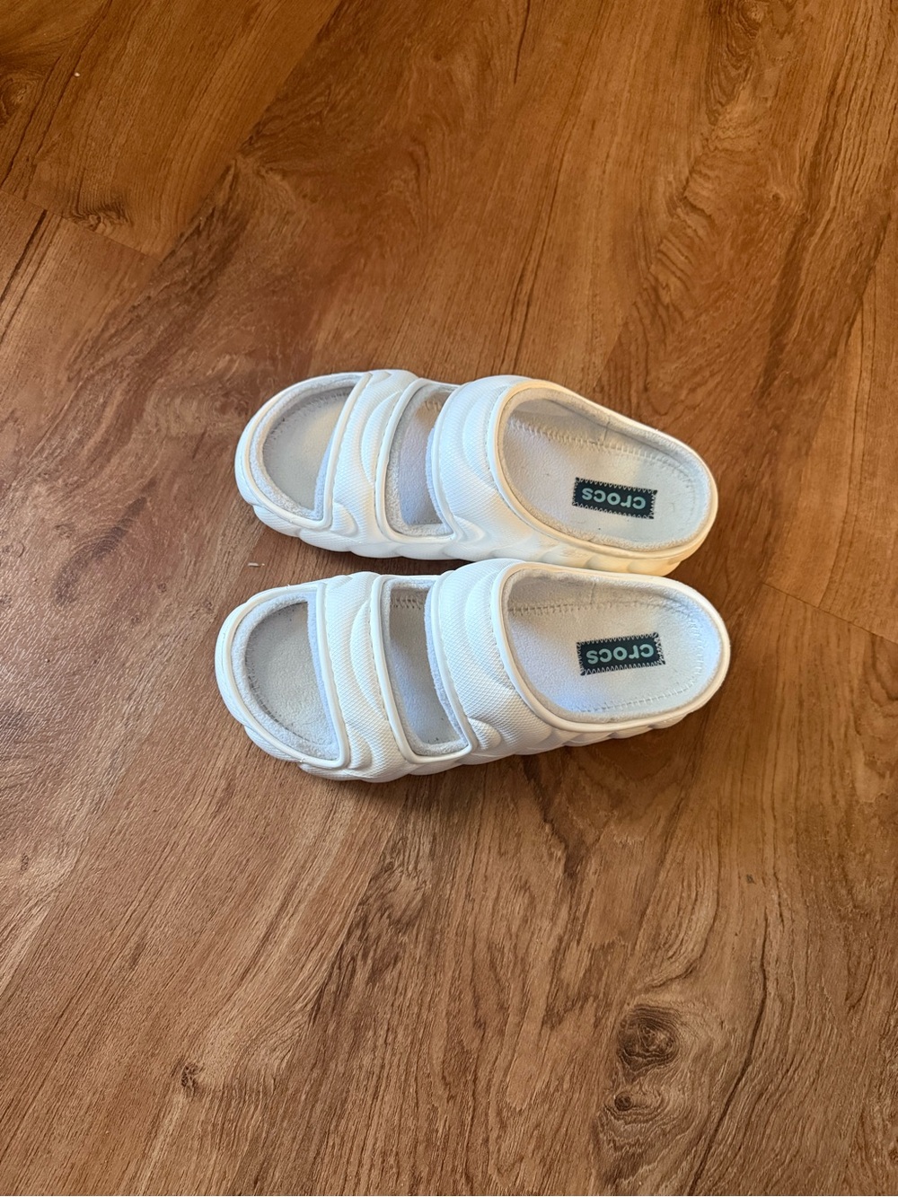 CROCS White Slide Sandals